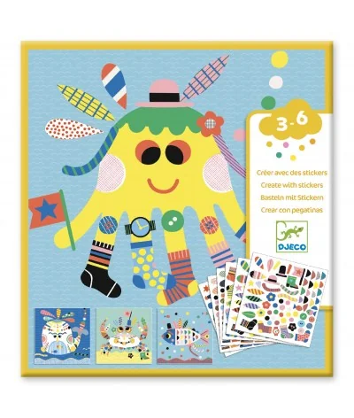 Djeco Creëren met stickers Zeedieren