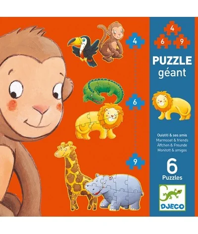 Djeco puzzel giant dieren
