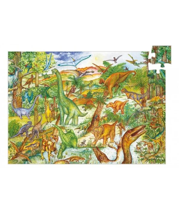 Djeco puzzel observatie dinosaurussen (100st)
