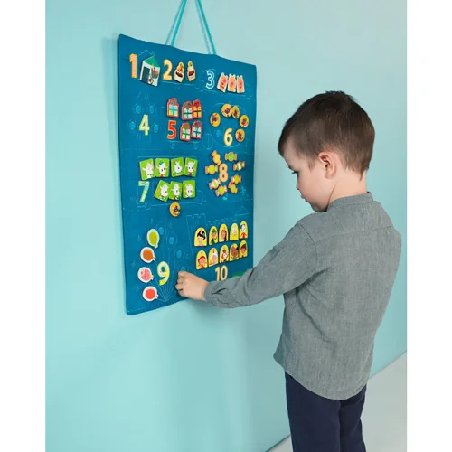 Leren tellen wandkleed