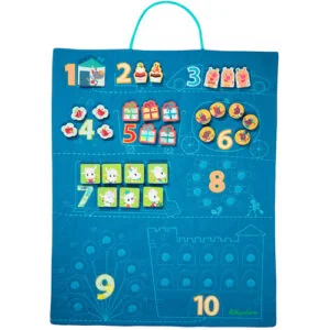 Leren tellen wandkleed