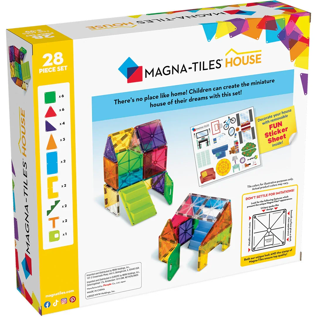 Magna-tiles clear colors 28 stuks  House set