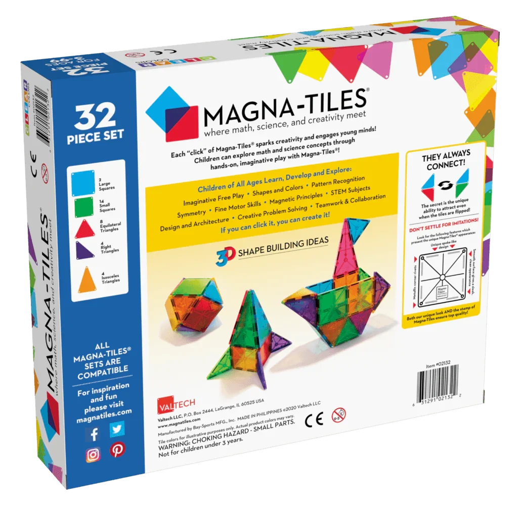 Magna-tiles clear colors  32 stuks