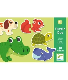 Puzzel duo dieren