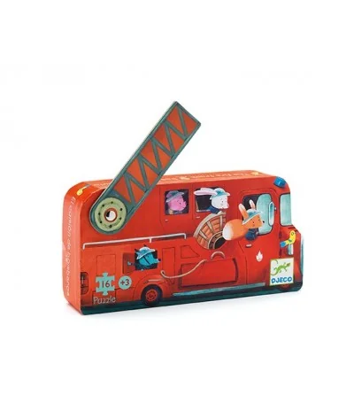 Silhouet Puzzel Brandweerauto
