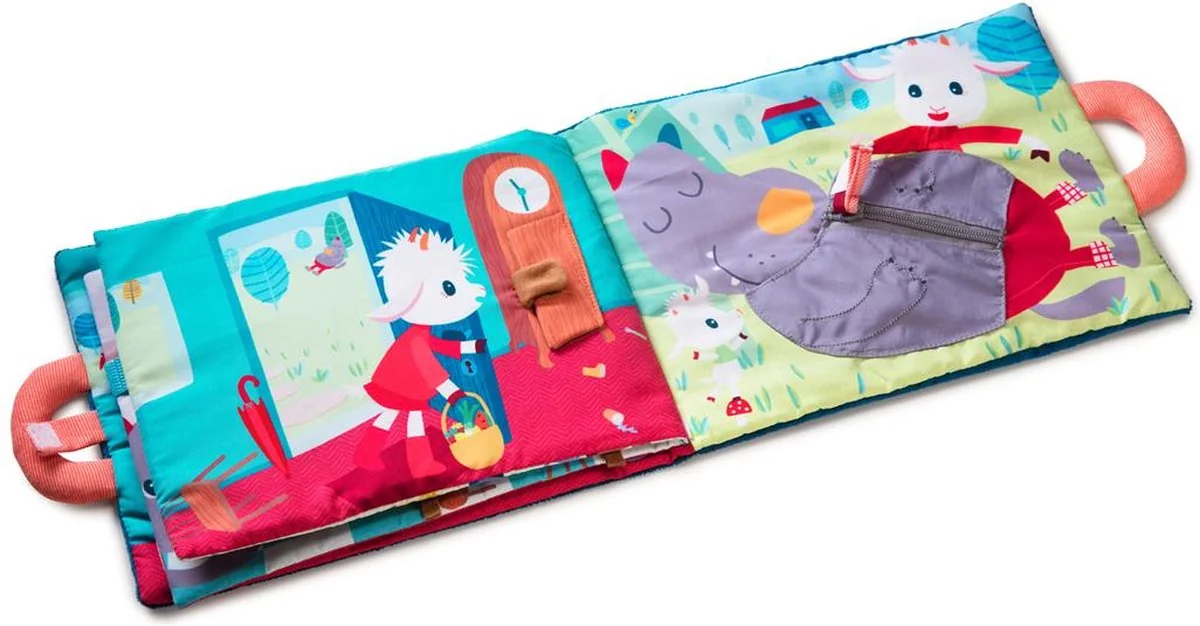 Stoffen Boek Groot - De wolf en de 7 geitjes