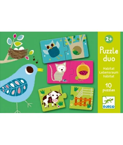 djeco duo puzzel habitat